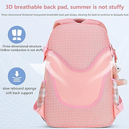 HANXIUCAO Backpacks for Girls Large Bookbags for Teens Girls Backpack for School Laptop Compartment Primary (Purple), 17.3x12.2x5.1 inch