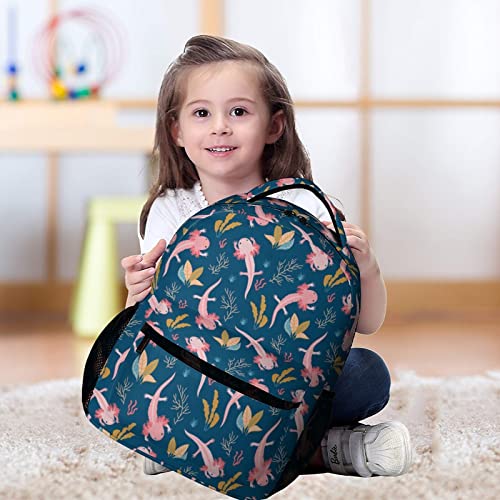 Cute Axolotl Backpack 17 Inch, Laptop Backpack Lightweight Backpack Casual Daypack With Adjustable Straps.Axolotl