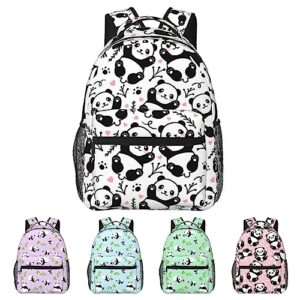 yuvinw cute panda backpack 17 inch,travel backpacks casual daypack, laptop backpack for women men,with adjustable straps.cute panda
