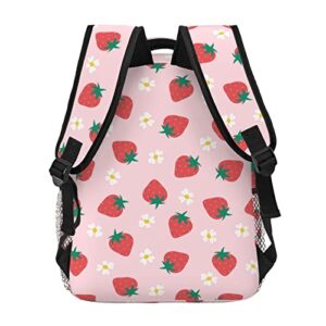 Strawberry Backpack For Women Men Laptop Bag Travel Hiking Camping Daypack