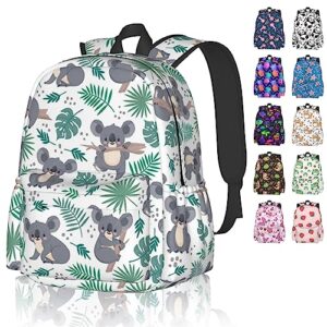 PARN Cute Koala Backpack For Women Men, 16.9 Inch Cute Koala Laptop Backpack College Bag Cute Travel Backpack