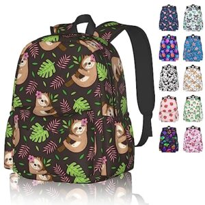 parn sloth backpack for women men, 16.9 inch sloth laptop backpack college bag cute travel backpack