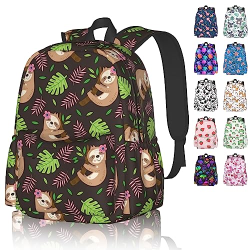 PARN Sloth Backpack For Women Men, 16.9 Inch Sloth Laptop Backpack College Bag Cute Travel Backpack