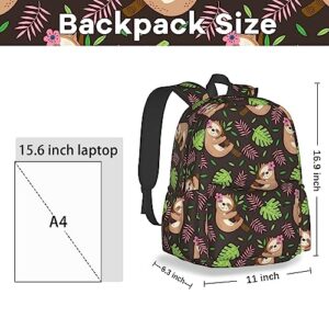PARN Sloth Backpack For Women Men, 16.9 Inch Sloth Laptop Backpack College Bag Cute Travel Backpack
