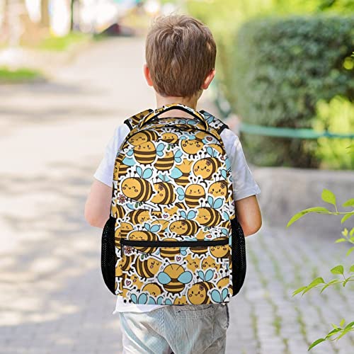 CUNEXTTIME Bee Backpack for Girls Boys, 16 Inch Cute Bookbag with Large Capacity, Durable Lightweight Travel Laptop School Bags