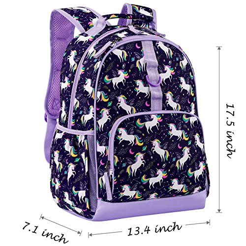 Choco Mocha 17inch Unicorn Backpack + Lunch Bag+ Pencil Bag