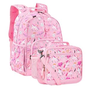 choco mocha 15inch unicorn backpack + lunch bag