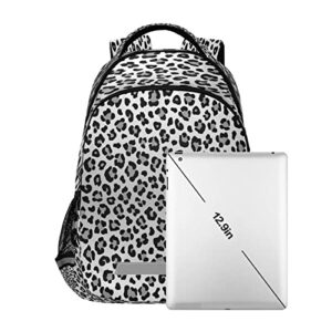 Kcldeci Backpack for Girls-Boys Animal Leopard Gray Colors Middle-School Elementary Bookbags School Book Bag Travel Bag