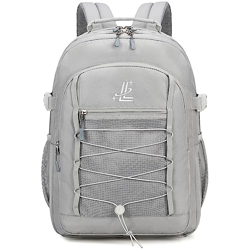 Lanola Backpack for Men Women Waterproof Casual Laptop Backpack Fits 15.6 Inch Lightweight Student School bag - Gray