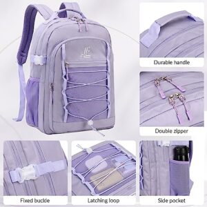 Lanola Backpack for Men Women Waterproof Casual Laptop Backpack Fits 15.6 Inch Lightweight Student School bag - Gray