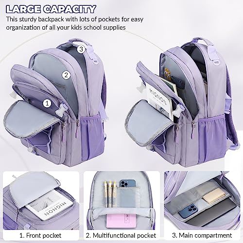 Lanola Backpack for Men Women Waterproof Casual Laptop Backpack Fits 15.6 Inch Lightweight Student School bag - Gray