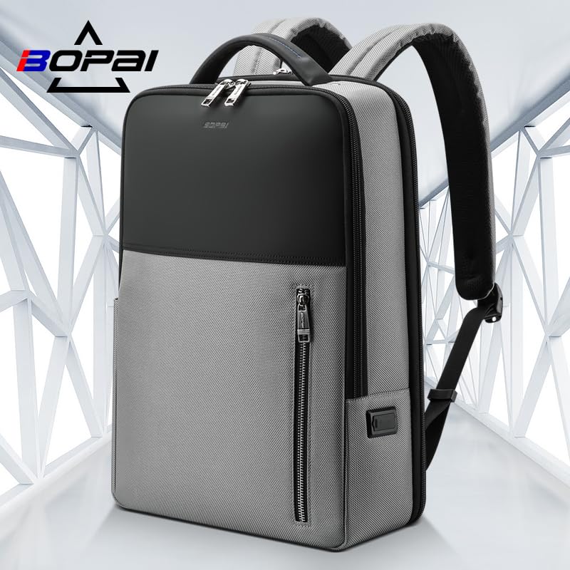 BOPAI Slim 15.6 Inch Laptop Backpack Men Business Anti Theft Backpack