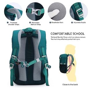 MOUNTAINTOP Kids Backpack for Boys Girls Elementary Backpack Lightweight Children School Daypack Turquoise