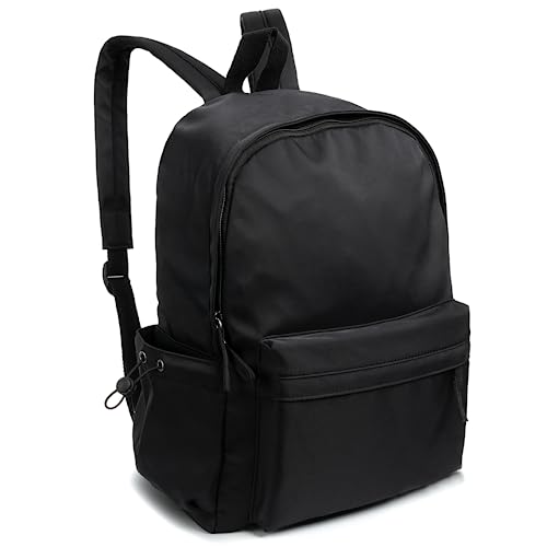 joyibay Backpack for Adults, Black Lightweight Bag for Daily Essentials, Waterproof Casual Backpack for Adults