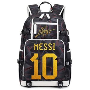 elfje soccer player m-essi individualized laser mechanical laptop multifunction backpack travel daypack fans bag