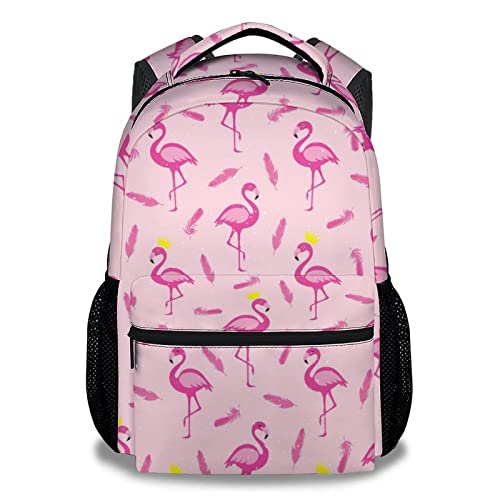 COOPASIA Flamingo Backpack for School - 16 Inch Pink Backpacks for Girls, Women - Cute Lightweight Bookbag for Elementary