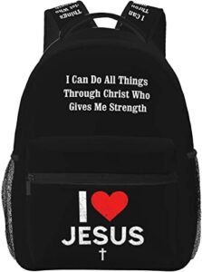 christian jesus cross backpack casual laptop backpack travel daypack bookbag for outdoor office picnic travel