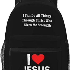 Christian Jesus Cross Backpack Casual Laptop Backpack Travel Daypack Bookbag for Outdoor Office Picnic Travel