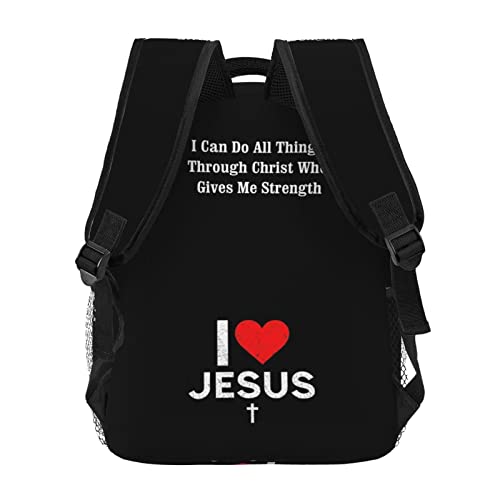 Christian Jesus Cross Backpack Casual Laptop Backpack Travel Daypack Bookbag for Outdoor Office Picnic Travel