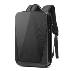 jumo cyly anti-theft hard shell laptop backpack, waterproof travel backpack with usb slim gaming computer bag with lock for 17 inch
