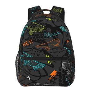 juoritu skateboard backpacks, laptop backpacks for travel work gifts, lightweight bookbags for men and women