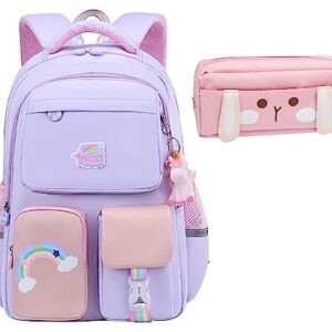 Hcveucn Unicorn Backpack Girls School Bag Multifunction Bookbag Large Capacity Daypack Waterproof Laptop Backpacks