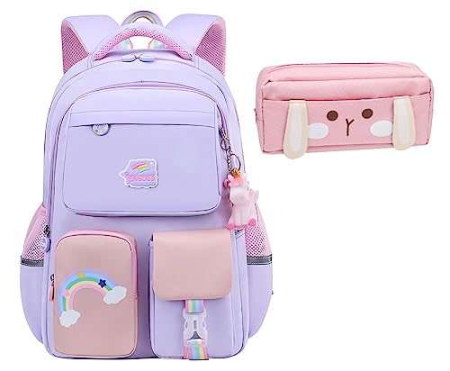 Hcveucn Unicorn Backpack Girls School Bag Multifunction Bookbag Large Capacity Daypack Waterproof Laptop Backpacks