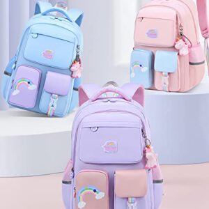 Hcveucn Unicorn Backpack Girls School Bag Multifunction Bookbag Large Capacity Daypack Waterproof Laptop Backpacks