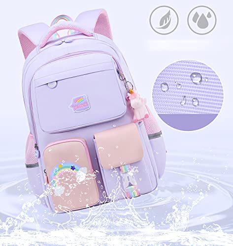 Hcveucn Unicorn Backpack Girls School Bag Multifunction Bookbag Large Capacity Daypack Waterproof Laptop Backpacks