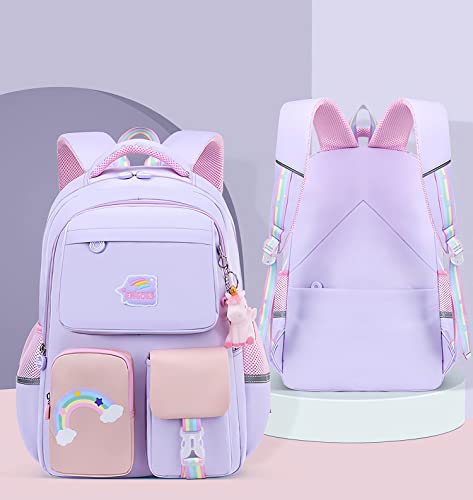 Hcveucn Unicorn Backpack Girls School Bag Multifunction Bookbag Large Capacity Daypack Waterproof Laptop Backpacks