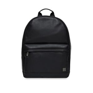 KNOMO Albion Leather Backpack 16" Laptop Computer Shoulder Bag for Business, Work & Travel,Black