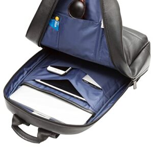 KNOMO Albion Leather Backpack 16" Laptop Computer Shoulder Bag for Business, Work & Travel,Black