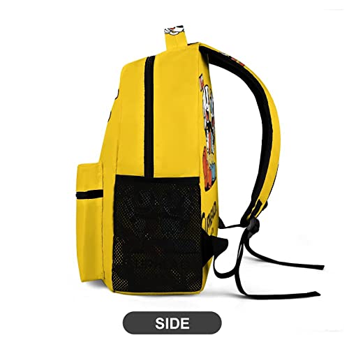 PANJINSHAN Cups Yellow Canvas Backpack Large Capacity Travel Lightweight Casual Daypack Adjustable Strap Work Laptop Bag Gift For Men And Women