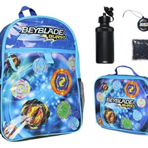 INTIMO Beyblade Burst TV Show Tossed Print 5 PC Backpack Lunchbox Waterbottle Icepack