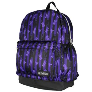 intimo wednesday tv show series tossed symbol character backpack dual compartment