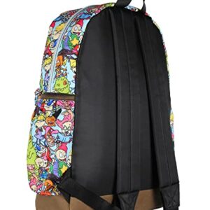 INTIMO Nickelodeon '90s Cartoon Rugrats Ren and Stimpy School Travel Backpack With Faux Leather Bottom