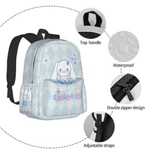 omzguhr 3PCS Anime Kids Backpack Sets, Small Lightweight High-Capacity Bookbag, 15.8inch Cute Book Bags For Girls Boys Laptop Travel