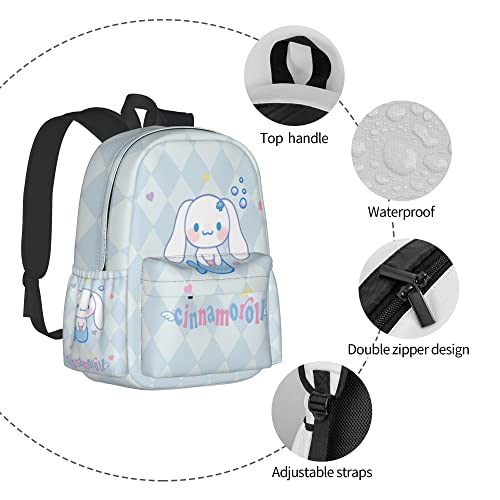 omzguhr 3PCS Anime Kids Backpack Sets, Small Lightweight High-Capacity Bookbag, 15.8inch Cute Book Bags For Girls Boys Laptop Travel