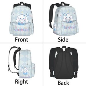 omzguhr 3PCS Anime Kids Backpack Sets, Small Lightweight High-Capacity Bookbag, 15.8inch Cute Book Bags For Girls Boys Laptop Travel