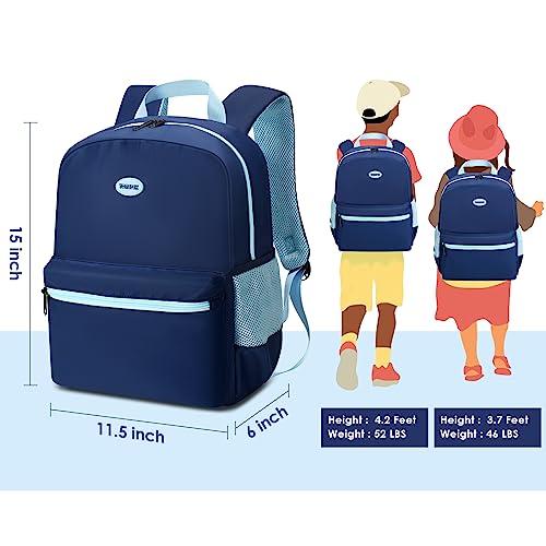 YOREPEK Kids Backpack for Boys, Lightweight School Bookbag for Kids 3-6 Years Old, Preschool Backpack with Breathable Back Design for Toddlers, Kindergarten, Elementary, Early Grade School, Blue