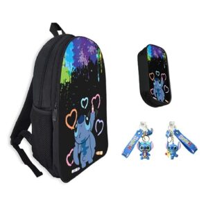zuewtbk kawaii kids backpack set casual school backpack with pencil case back school supplies for students boys girls