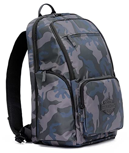 Harley-Davidson Bar & Shield Crinkle Nylon Water-Resistant Backpack - Camo