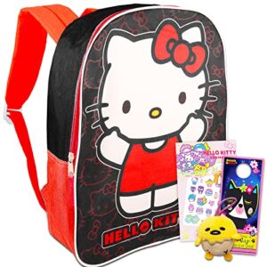 hello kitty backpack set for girls - bundle with hello kitty backpack, temporary tattoos, keychain, more | hello kitty backpack for school