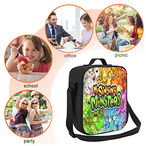 Fleiyd Cartoon Game 3 Piece Backpack Casual Lightweight Travel Bag With Pencil Case Lunch Bag Backpack Combo Unisex