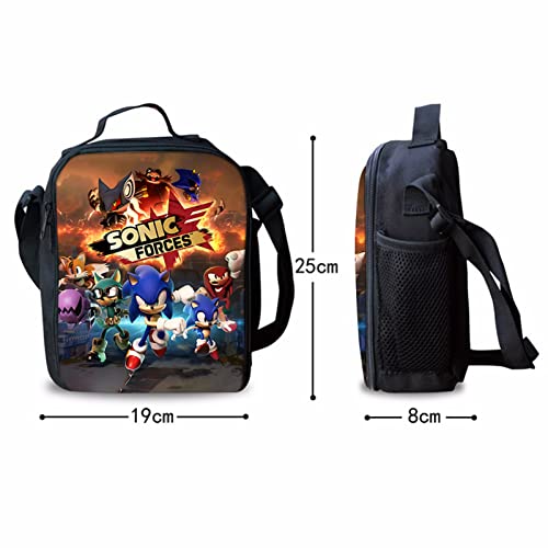 Troishui Cartoon Backpack Set 17 Inch Backpack with Lunch Bag Pencil Bag Backpack 3pcs Set -2