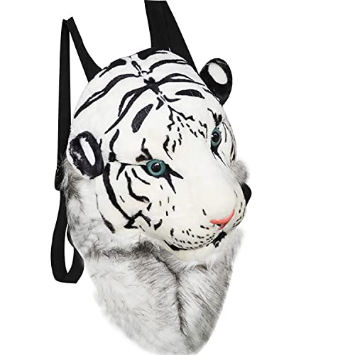 Stone mice Dominating backpack, 3D animal avatar backpack, tiger and lion avatar backpack (White Tiger, 35 * 50)