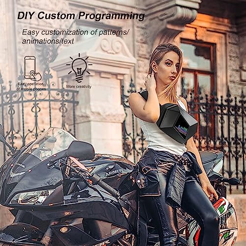 arimepi Sling Bag with LED Display, Cycling Travel Daypack, LED Sling Bag, LED Backpack, Men's and Women's Chest Waterproof Crossbody Bag