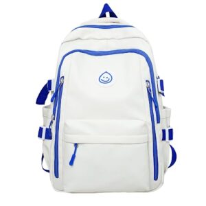 yjmkoi casual daypack backpacks for girls and boys, cute kids school bookbag aesthetic backpack for teens girls,blue
