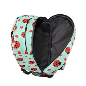 BOENLE Ladybug Little Hearts Backpack Water-Resistant Lightweight Bookbags Travel Bag with Mesh Side Pockets