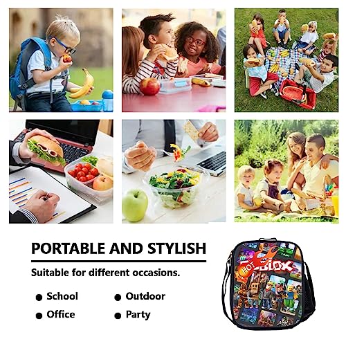 mxcowfe Kids Cartoon Backpack Set for Boys Girls, Casual School Bag with Lunch Bag Pencil Case, Durable Laptop Bag, Suitable for Travel, Back to School, Work style-1